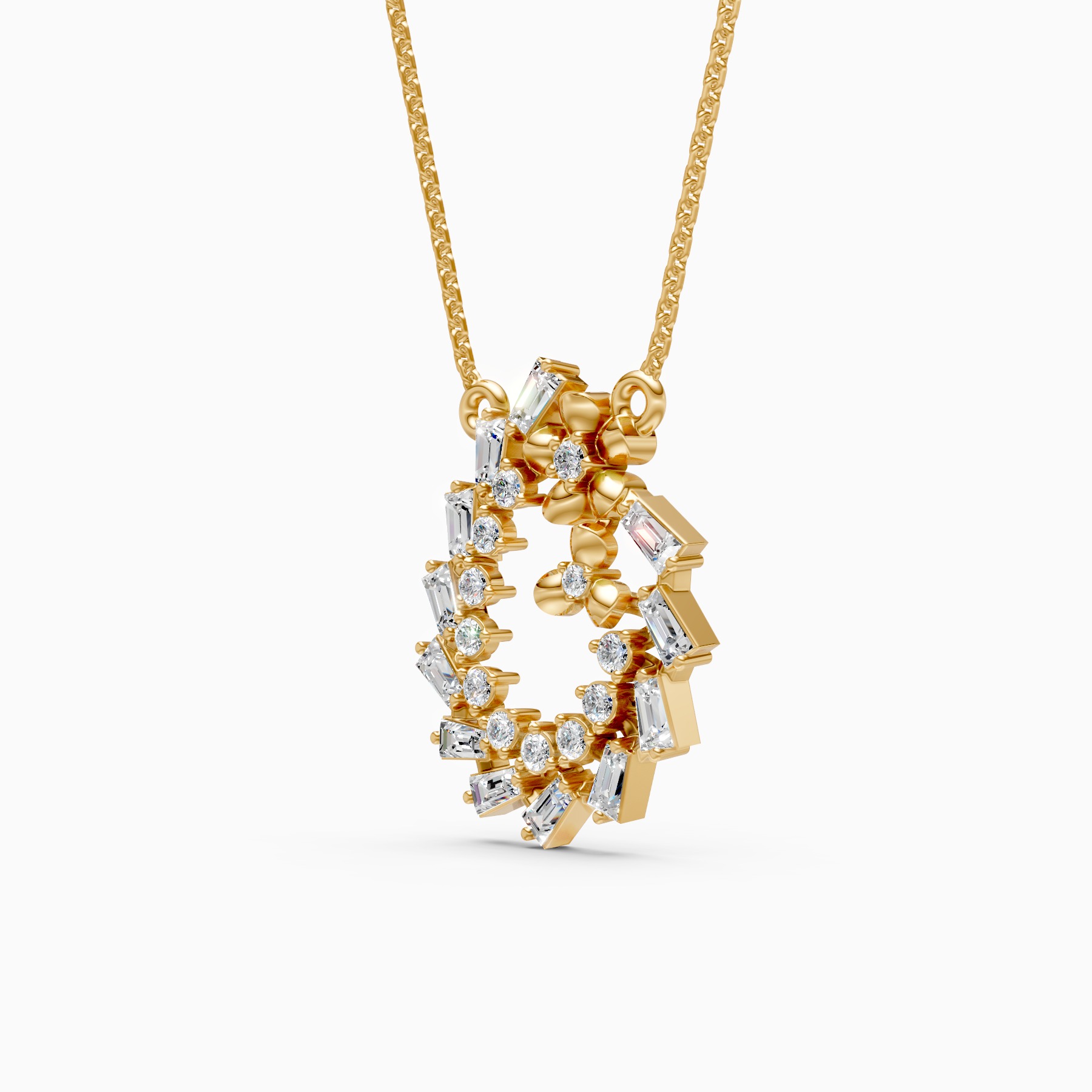 Intricate Spiral Lab Grown Diamond Pendant